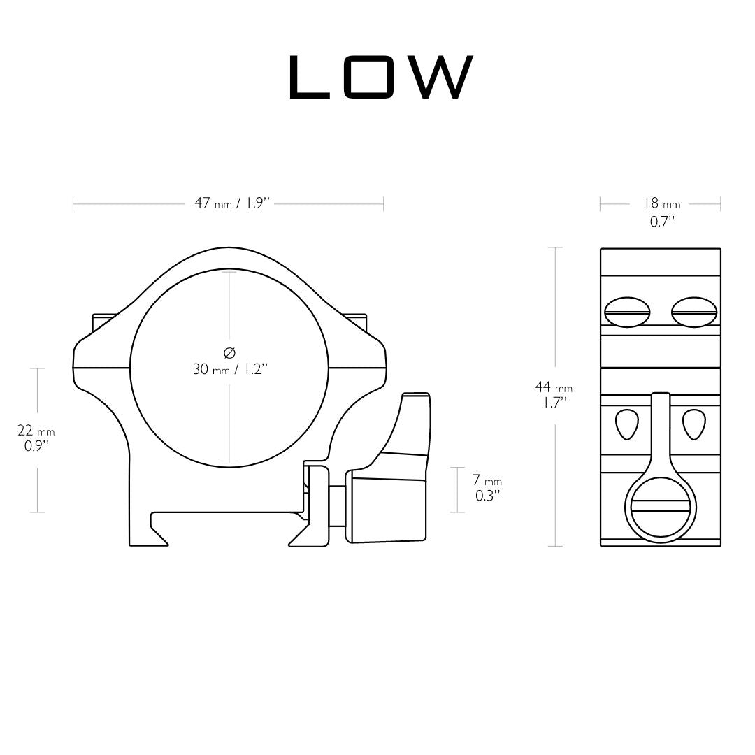 HAWKE PRO STEEL RING MOUNTS 30MM