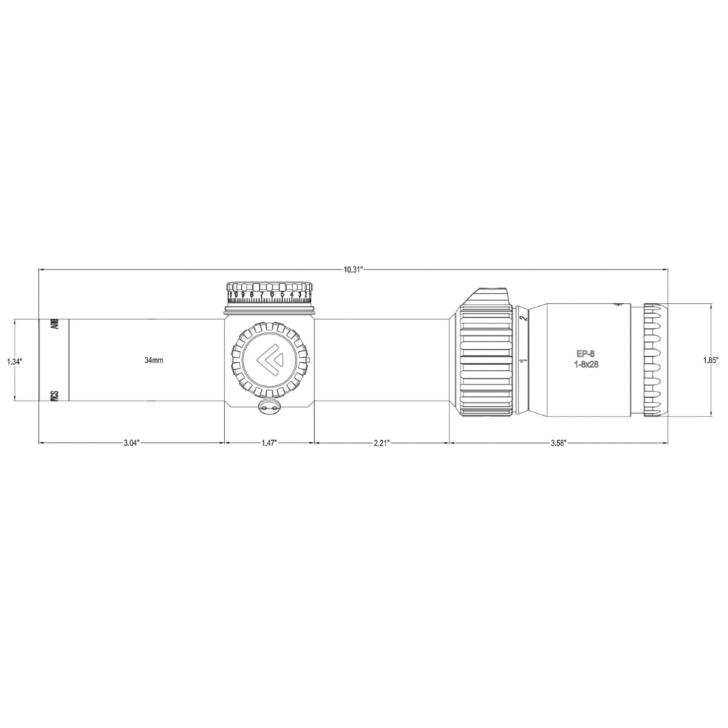 Arken EP-8 LPVO KL BOX reticle