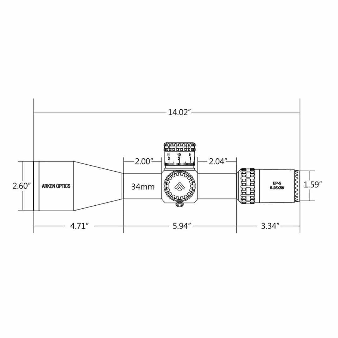 ARKEN OPTICS EP-5 5-25X56 FFP
