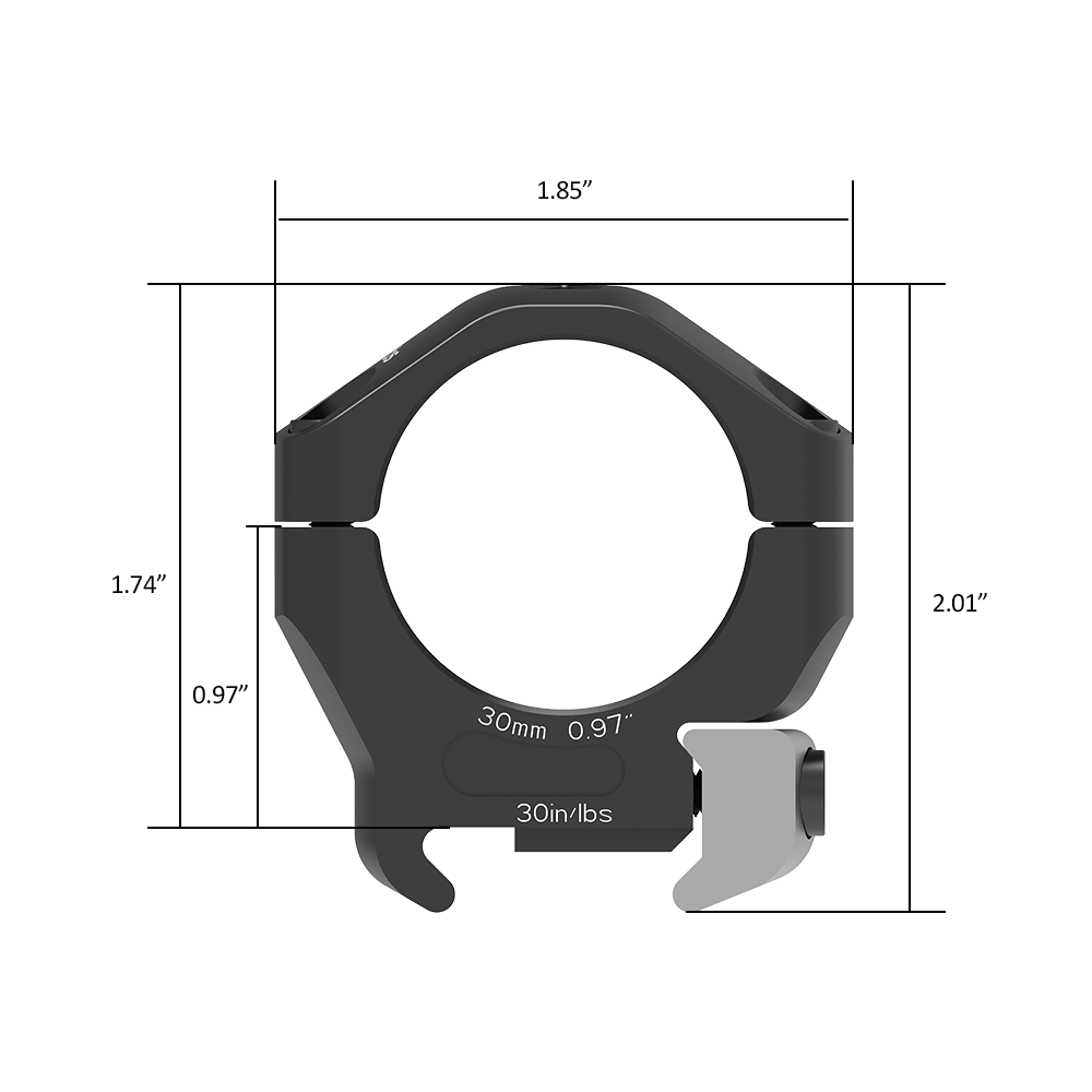 Arken Halo Ti titanium scope rings view 4