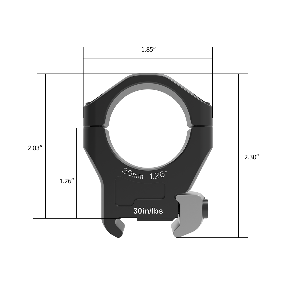 Arken Halo Ti titanium scope rings view 5