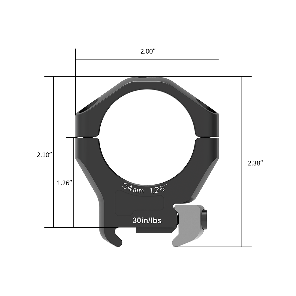 Arken Halo Ti titanium scope rings view 6