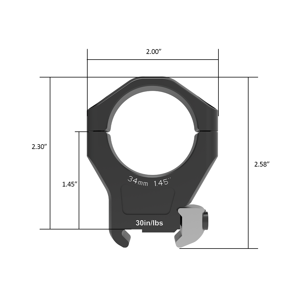 Arken Halo Ti titanium scope rings view 7