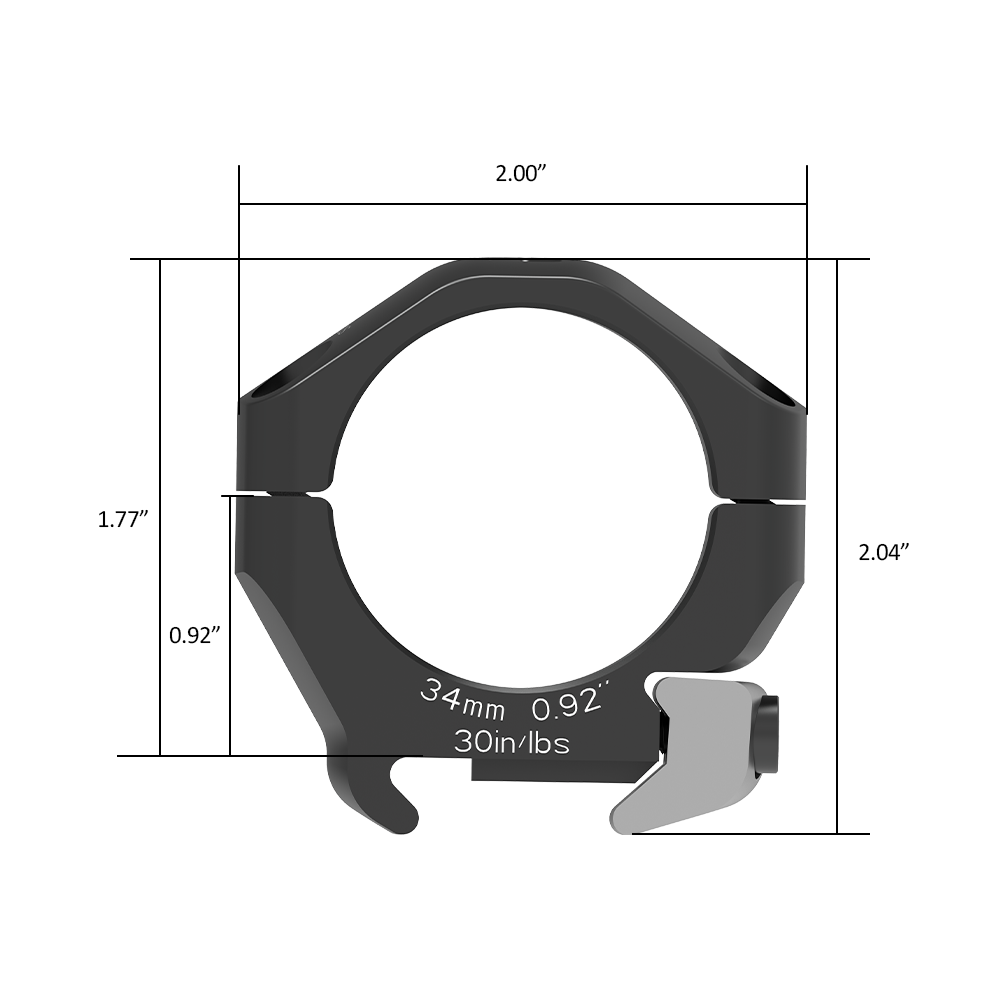 Arken Halo Ti titanium scope rings view 8