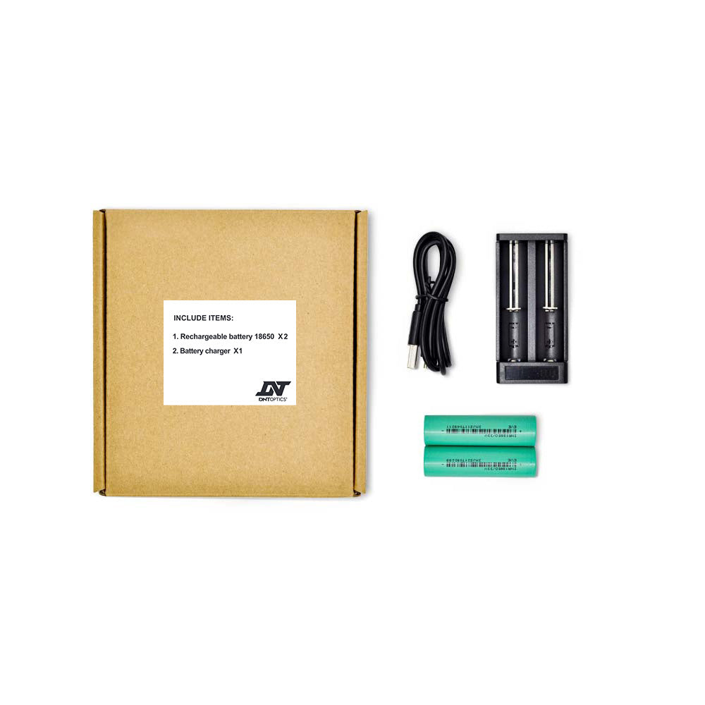 DNT 18650 battery pack with two batteries and charger