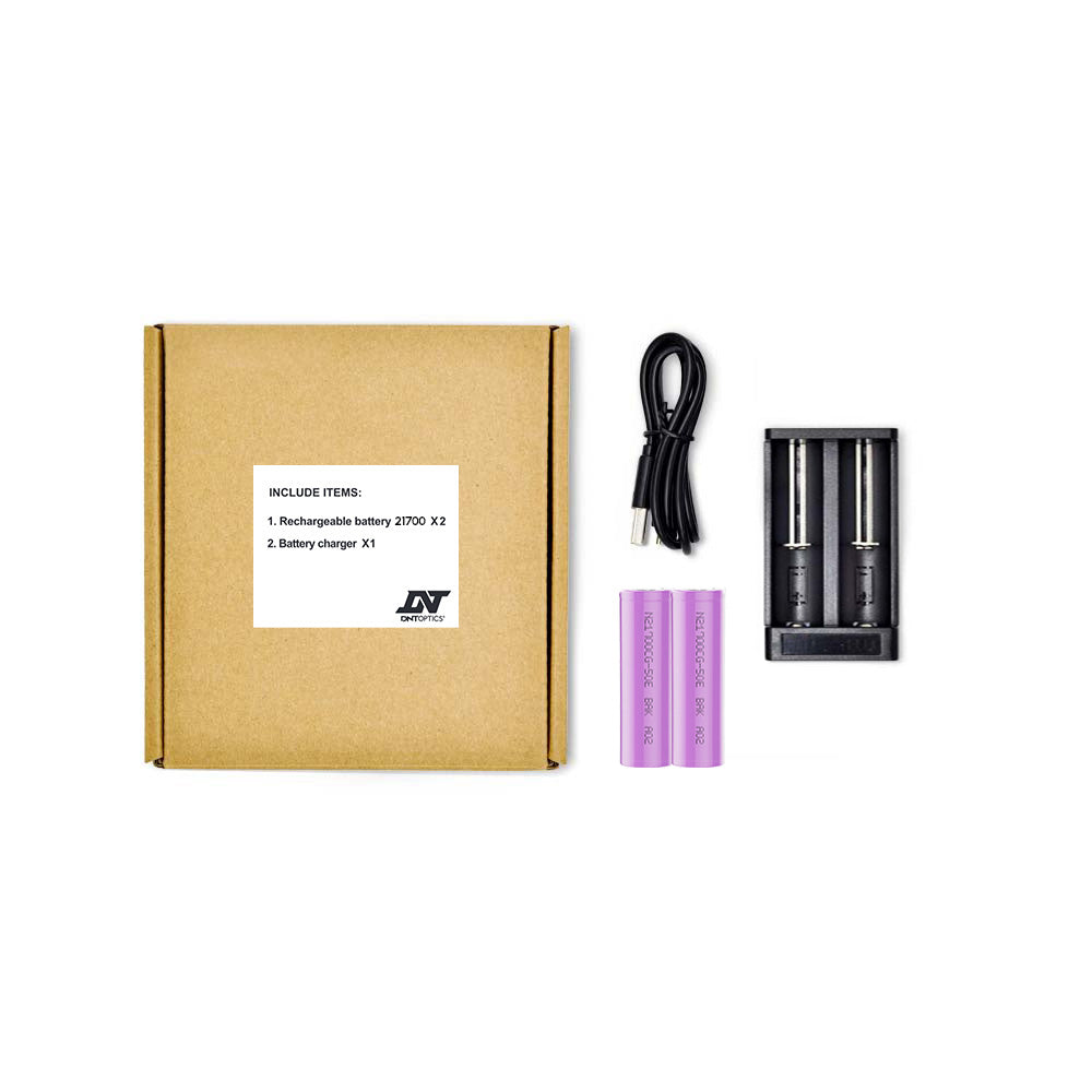 DNT 21700 battery pack with two batteries and charger