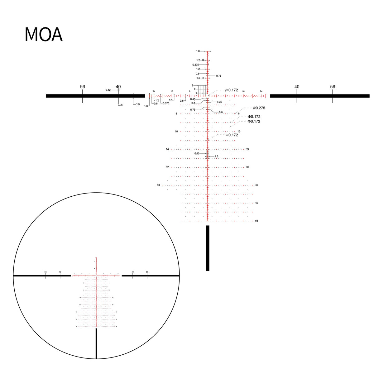 DNT TheOne 7-35x56 FFP rifle scope, MOA model