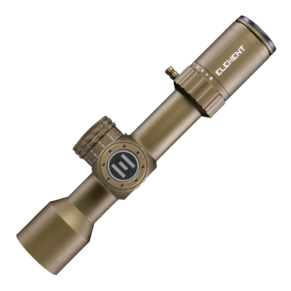 Element Optics Theos 2-10x42 FFP Rifle Scope in FDE