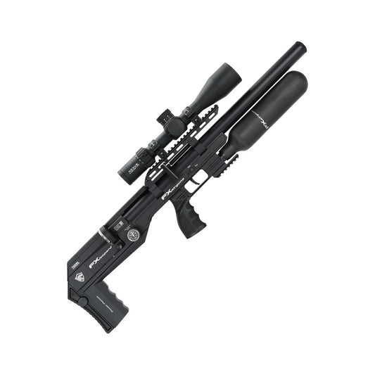 FX Dynamic MKII air rifle, right side at 45 degrees
