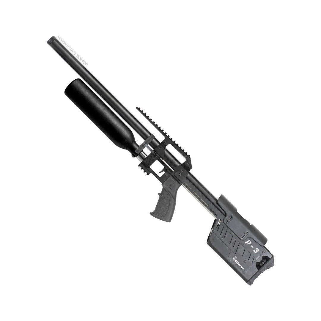 RTI P3 PCP air rifle, left side at 45 degrees