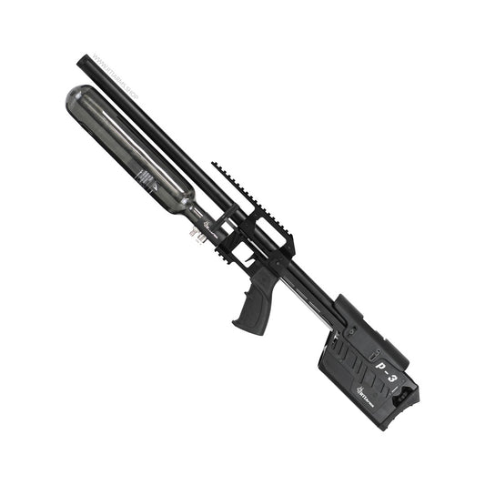 RTI P3 Performance PCP air rifle, left side at 45 degrees